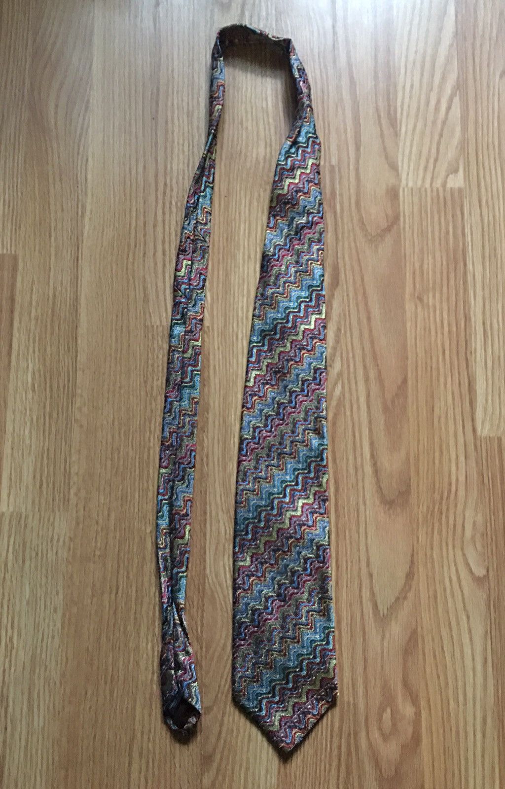 Missoni Missoni Cravatte Mens Silk Tie Necktie Zig Zag Size ONE SIZE - 8 Thumbnail