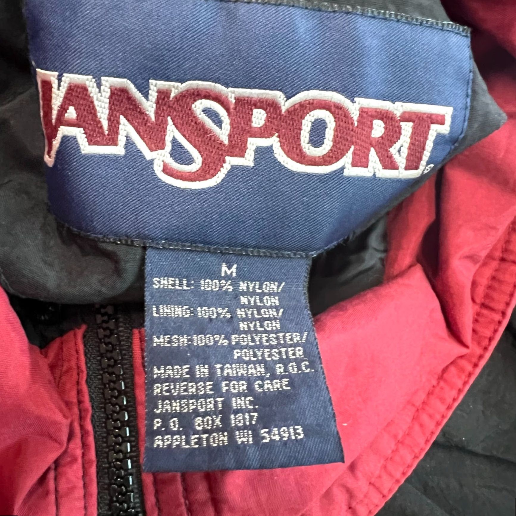 Jansport VINTAGE JANSPORT Windbreaker Jacket Mens Size M 100% Nylon Full Zip Black 90s Theme Clothing Size US M / EU 48-50 / 2 - 6 Thumbnail