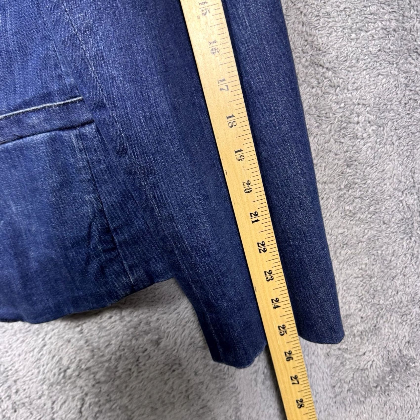 Vintage LL Bean Chore Jacket Womens 18 Blue Denim Blazer Equestrian Field Barn Cargo Size XXL / US 16-18 / IT 52-54 - 7 Thumbnail