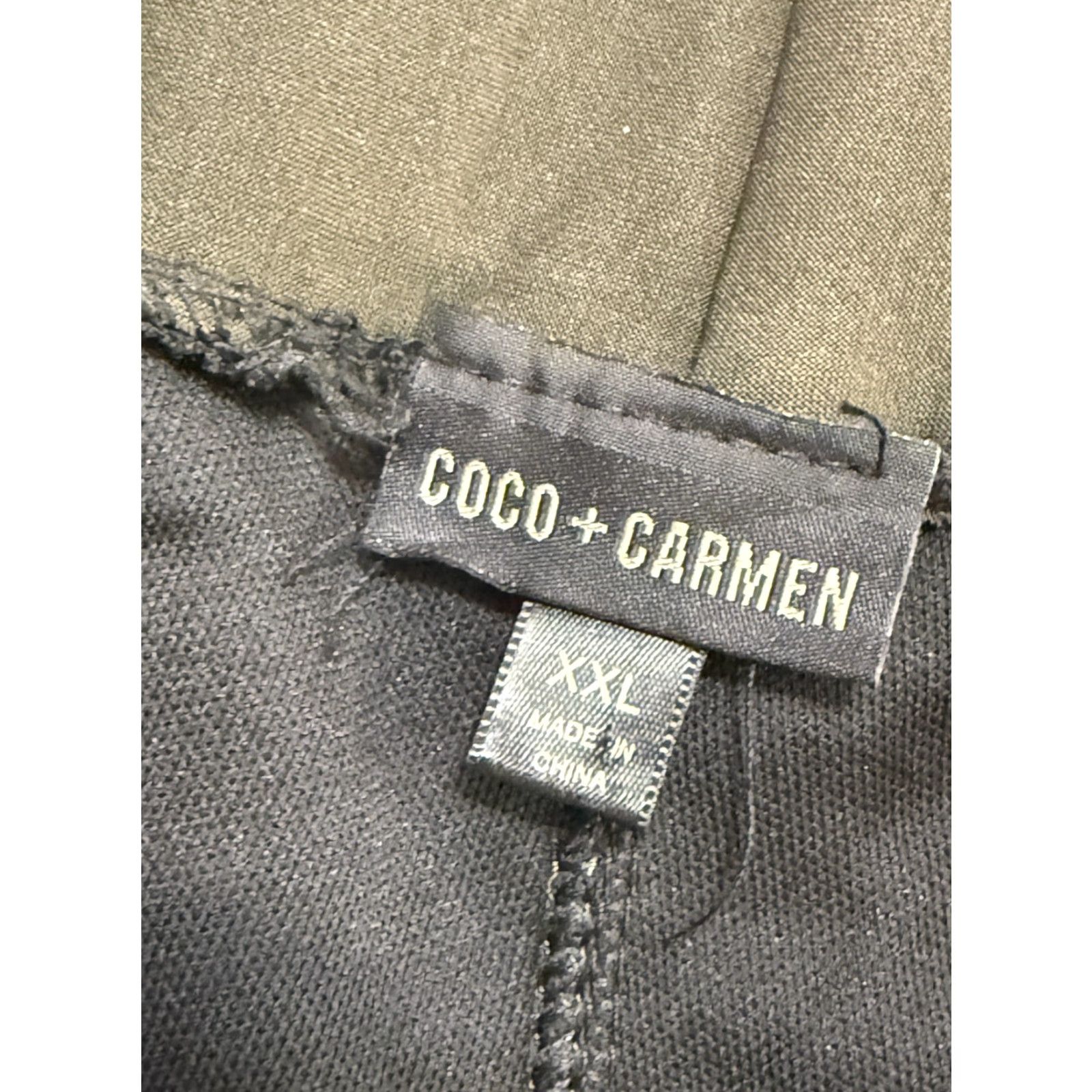 Vintage Coco + Carmen Pants Women's XXL Green Pull On Straight Ankle (2XL) Casual Col Size 40" / US 18 - 4 Thumbnail