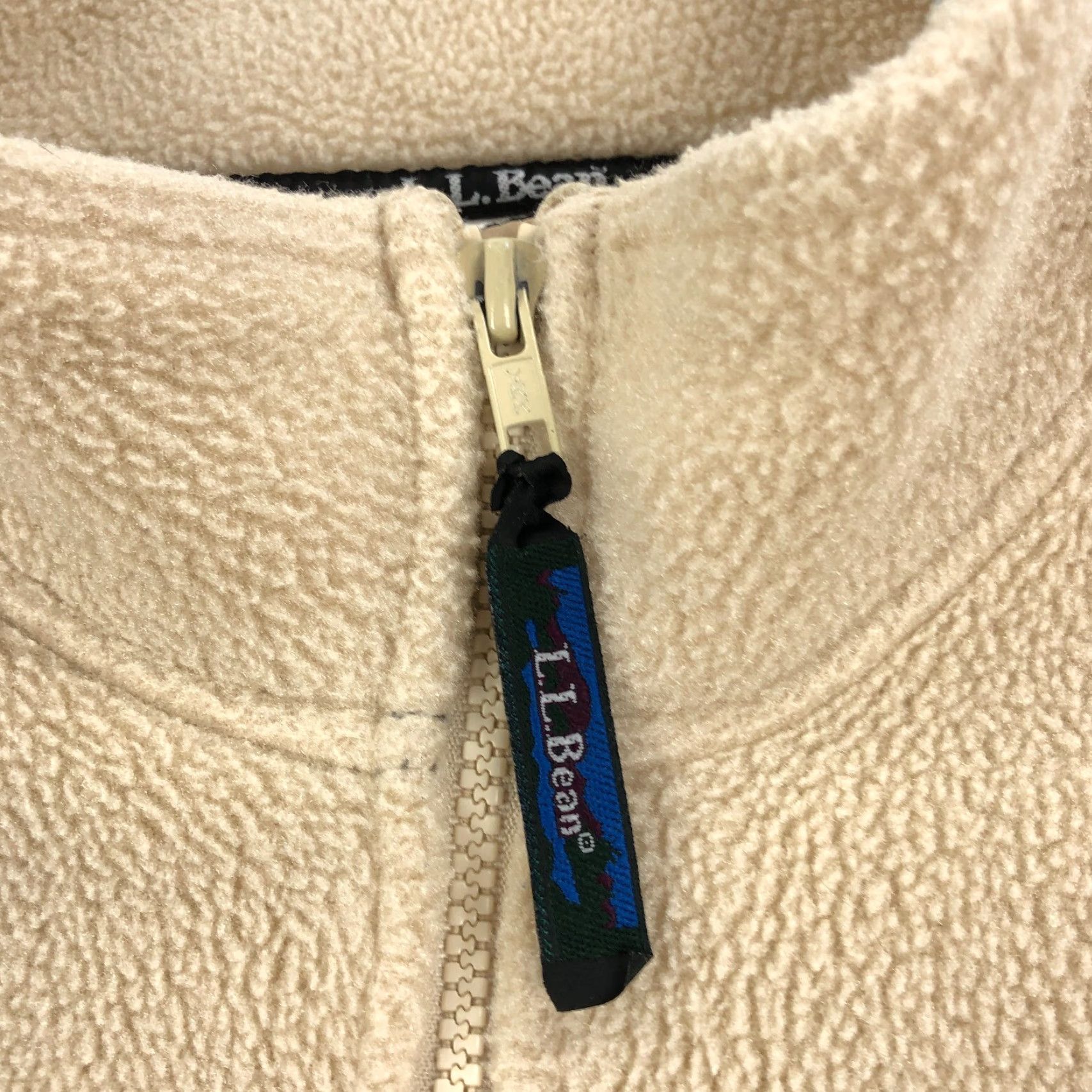 Vintage VINTAGE LL Bean Fleece Jacket Womens L Beige USA 90s Windbreaker Logo Zipper Jacket Mens Womens Size L / US 10 / IT 46 - 5 Thumbnail