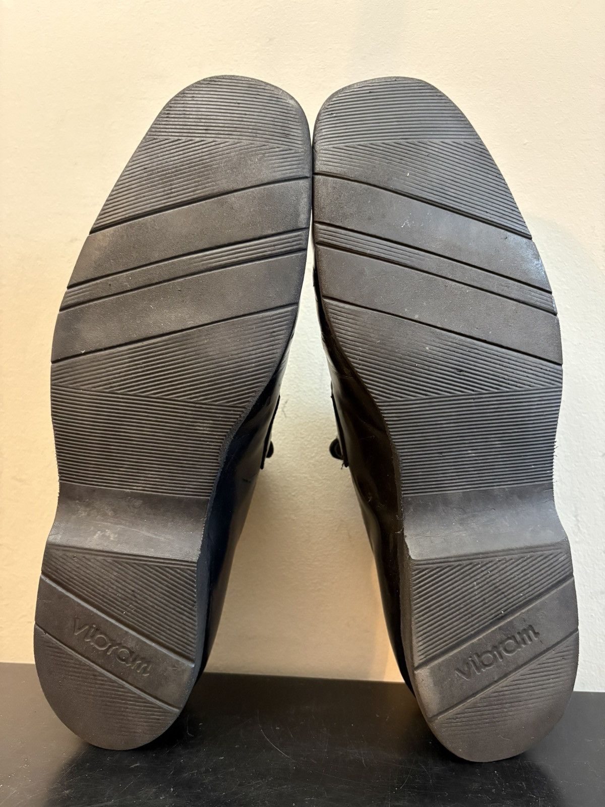 Prada Prada Saffiano Triangle Brushed Leather Loafer Black Silver Size US 9 / EU 42 - 6 Thumbnail