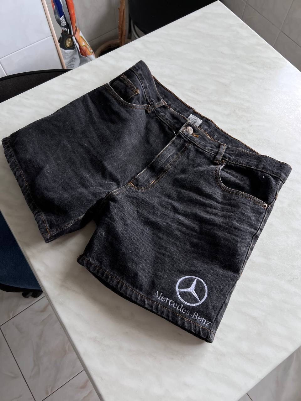 Mercedes-Benz × Vintage Vintage Mercedes Benz Denim Jeans Shorts Size US 32 / EU 48 - 2 Thumbnail