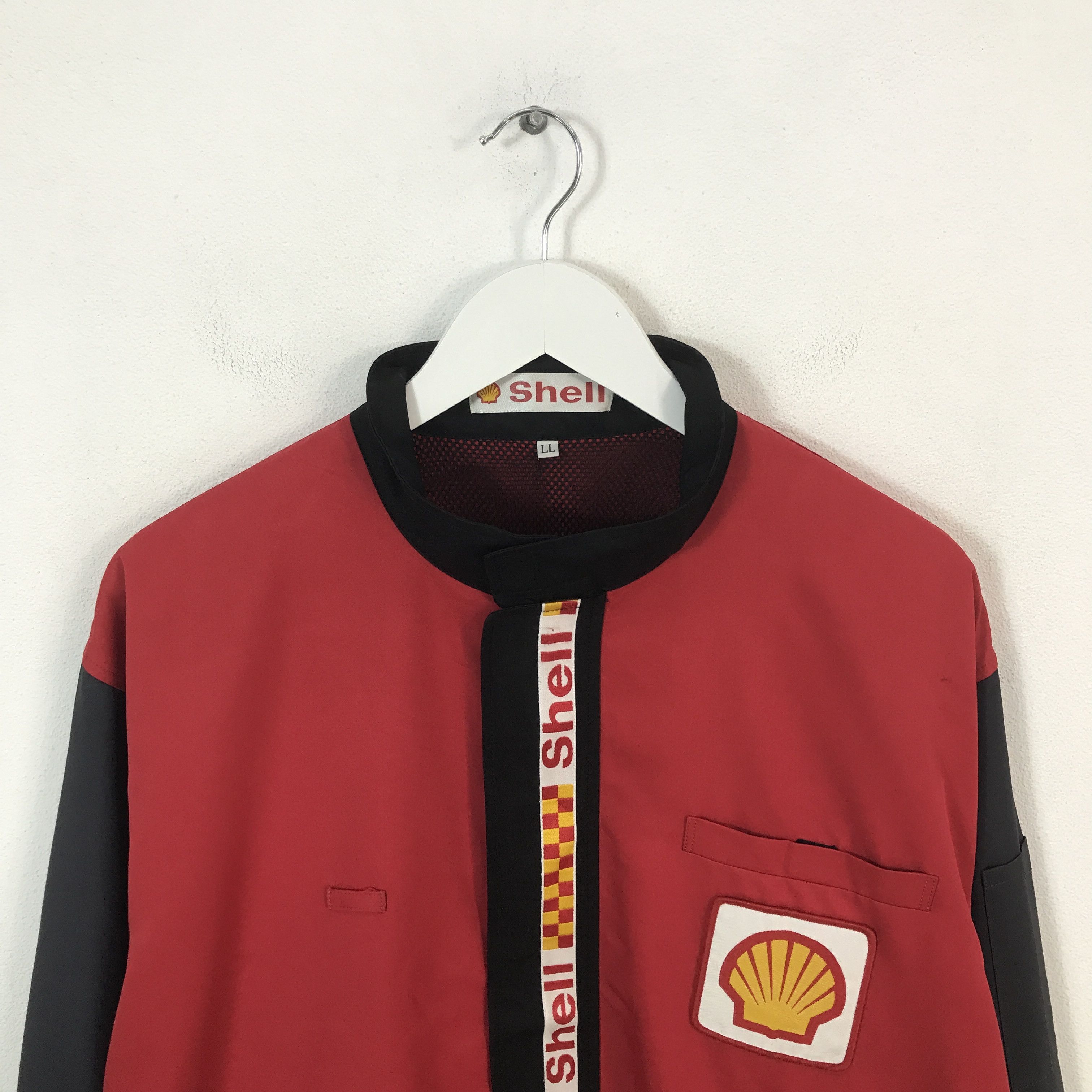Japanese Brand Vtg Shell Helix Oil Japan Uniform jacket Size US L / EU 52-54 / 3 - 2 Thumbnail