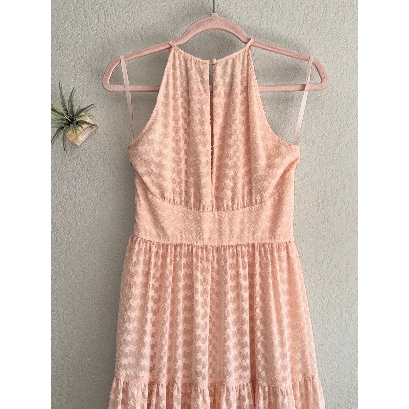 L'AGENCE L’Agence Halter Neck Maxi Dress Evening Gown Pale Pink Sz 2 Size XS / US 0-2 / IT 36-38 - 8 Thumbnail