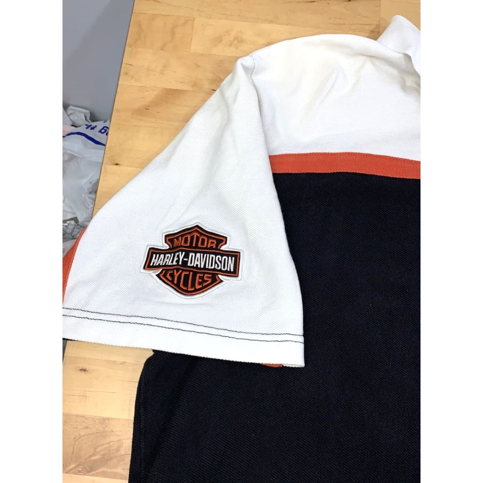 Harley Davidson Harley-Davidson Polo Shirt XL Men Biker Motorcycle Embroidered Flames Logo 13179 Size US XL / EU 56 / 4 - 5 Thumbnail