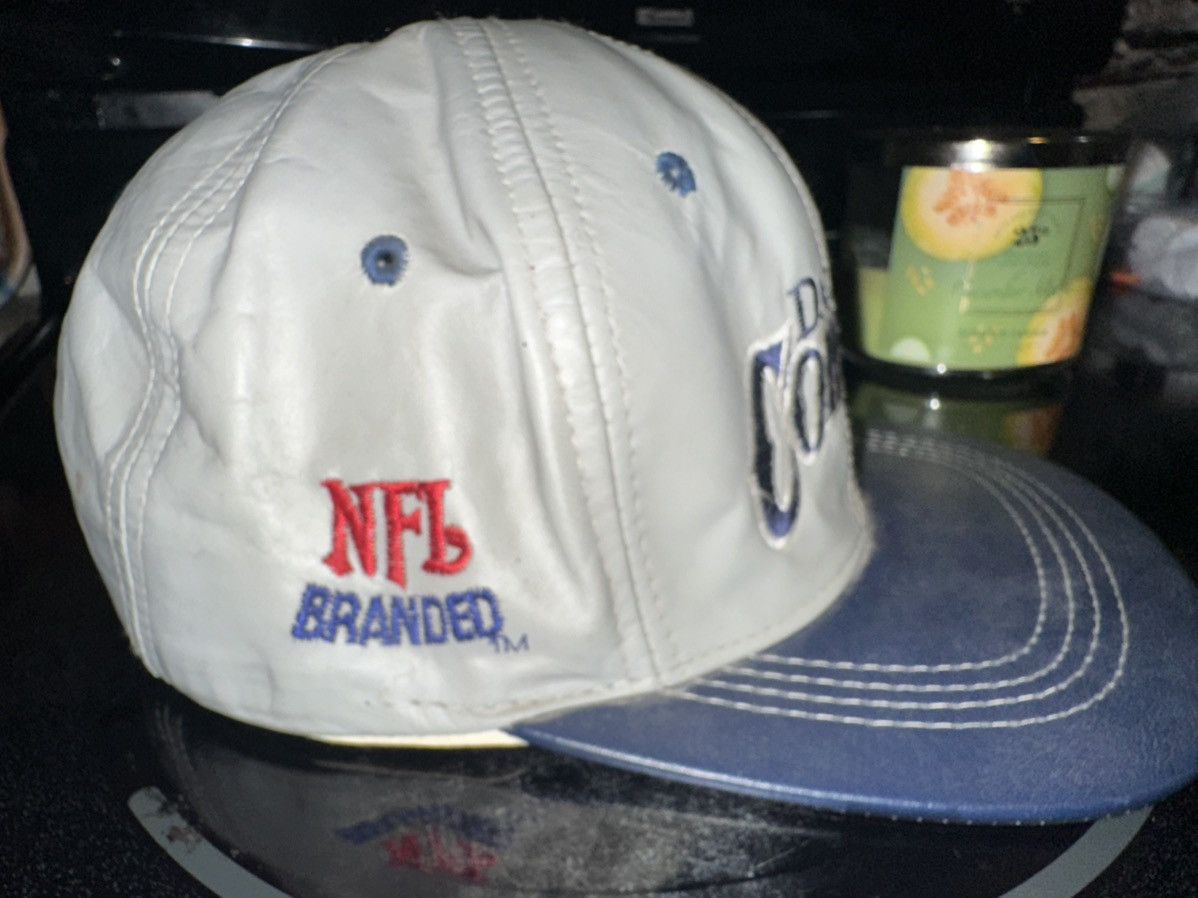 NFL VTG NFL Dallas Cowboys Genuine Leather Hat Made In USA Size ONE SIZE - 3 Thumbnail