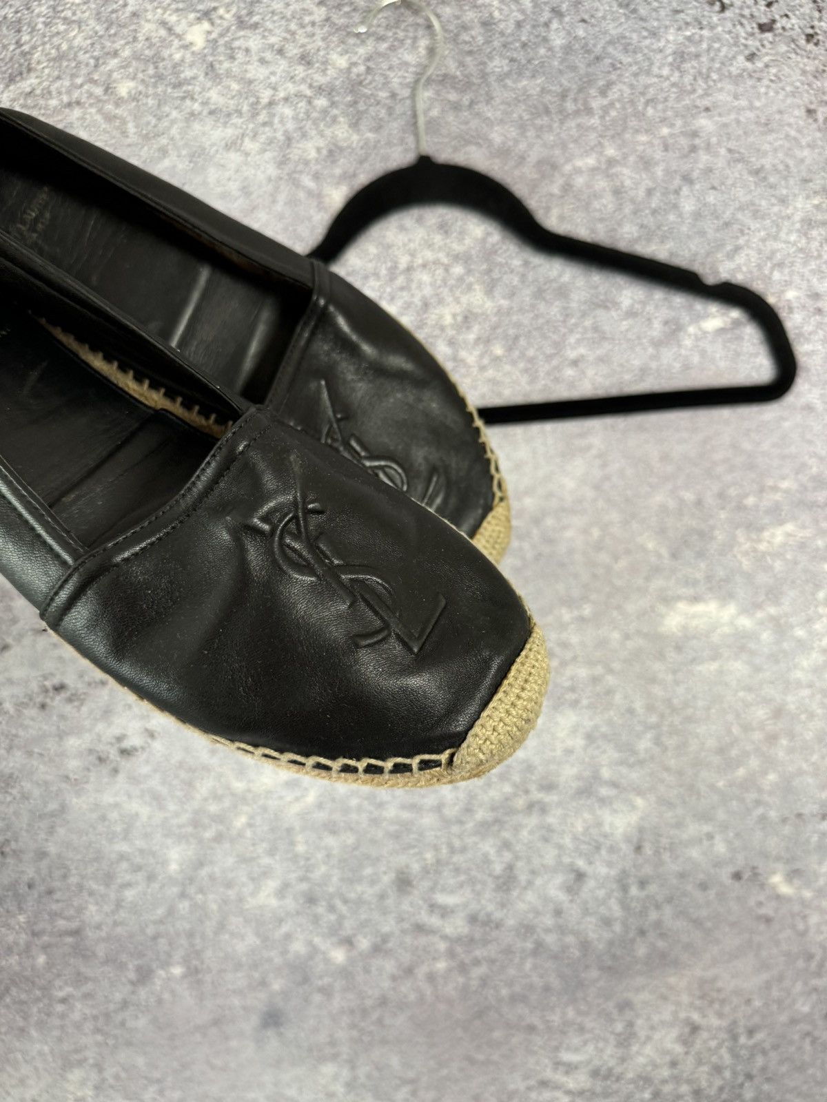 Saint Laurent Paris × Yves Saint Laurent YSL Black Monogram Espadrille 37 size women’s Size US 7 / IT 37 - 10 Thumbnail