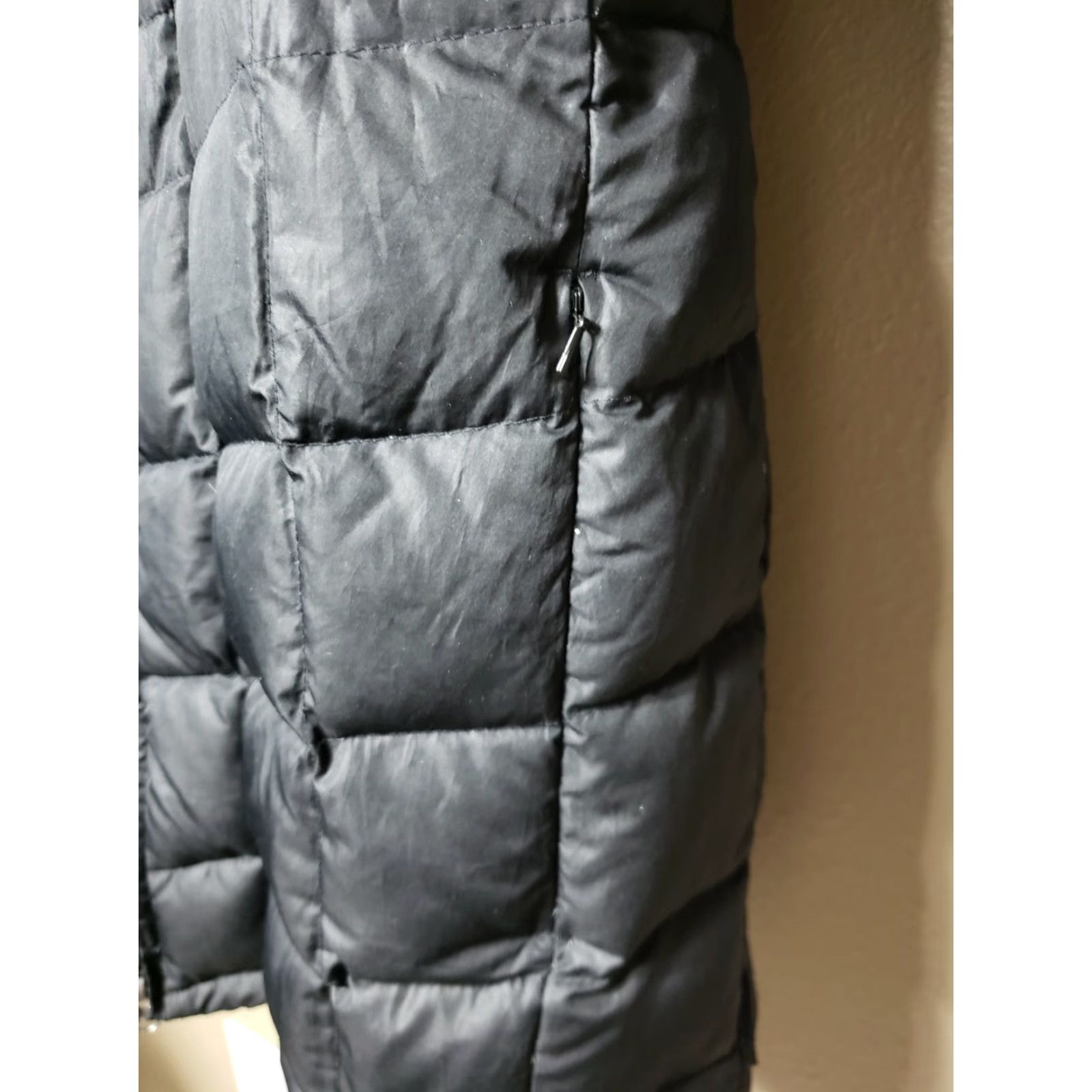 Obermeyer VINTAGE Obermeyer Mid Length Down Quilted Coat-Size XL Womens Coat Quilted Hooded Insulated Black Size XL / US 12-14 / IT 48-50 - 4 Thumbnail