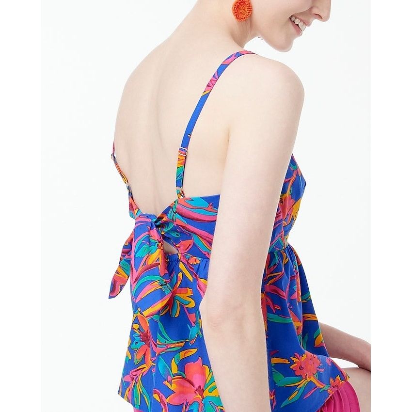 J.Crew J.Crew Factory Tropical Floral Tank Top blue pink size 12 Size XL / US 12-14 / IT 48-50 - 8 Thumbnail