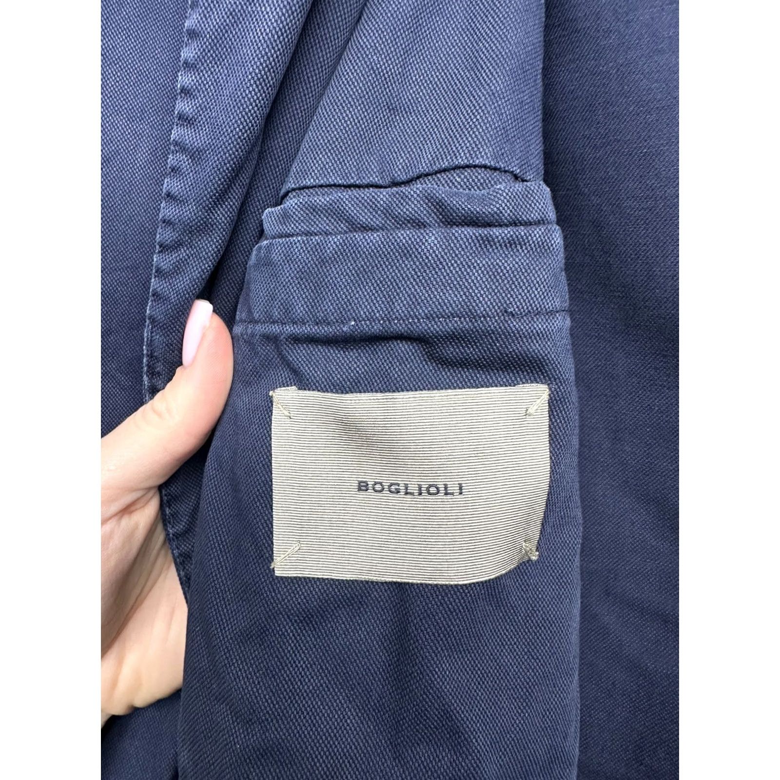 Boglioli Boglioli Blazer Coat XL Mens Cotton Blazer Three-Button Four-Button 3 Piece Blue Size XL Regular Color Blue Pattern Solid Jackets Size 46R - 4 Thumbnail
