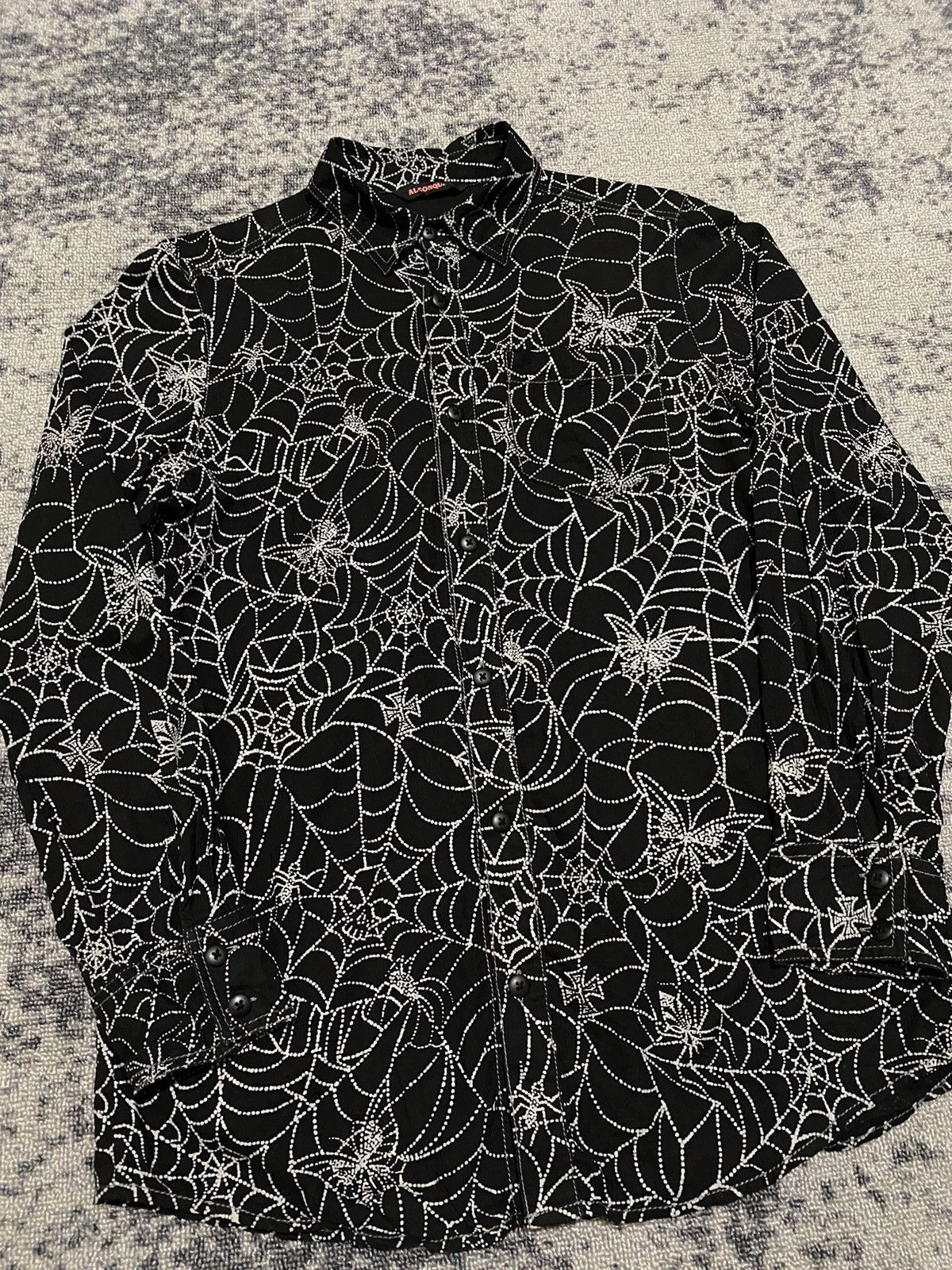 Hysteric Glamour × If Six Was Nine × Le Grande Bleu (L.G.B.) 2000s Algonquins skull spider webs shirt Size US M / EU 48-50 / 2 - 2 Thumbnail