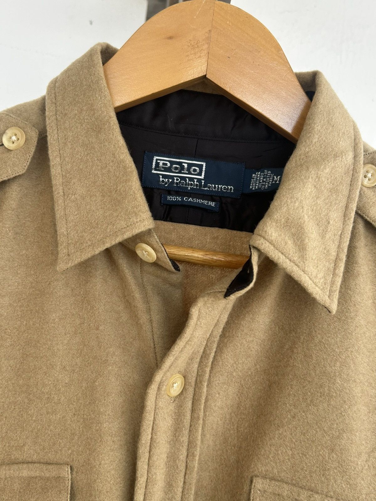 Polo Ralph Lauren Polo Ralph Lauren Cashmere Beige Button Up Size US M / EU 48-50 / 2 - 4 Thumbnail