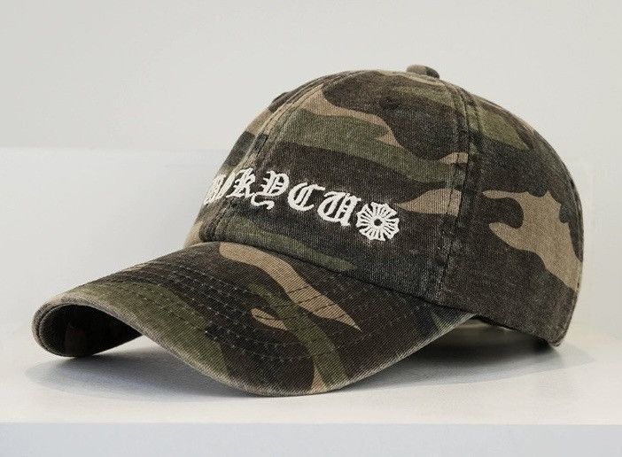 Japanese Brand Utility grunge gothic letter embroidered camo camouflage cap Size ONE SIZE - 1 Thumbnail
