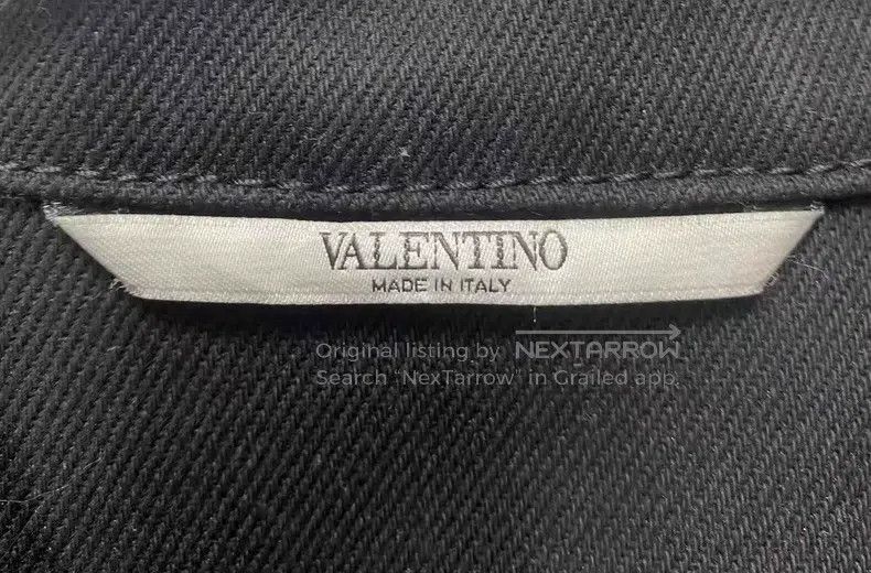 Valentino Valentino Black letter denim jacket jacket Size US 30 / EU 46 - 3 Thumbnail