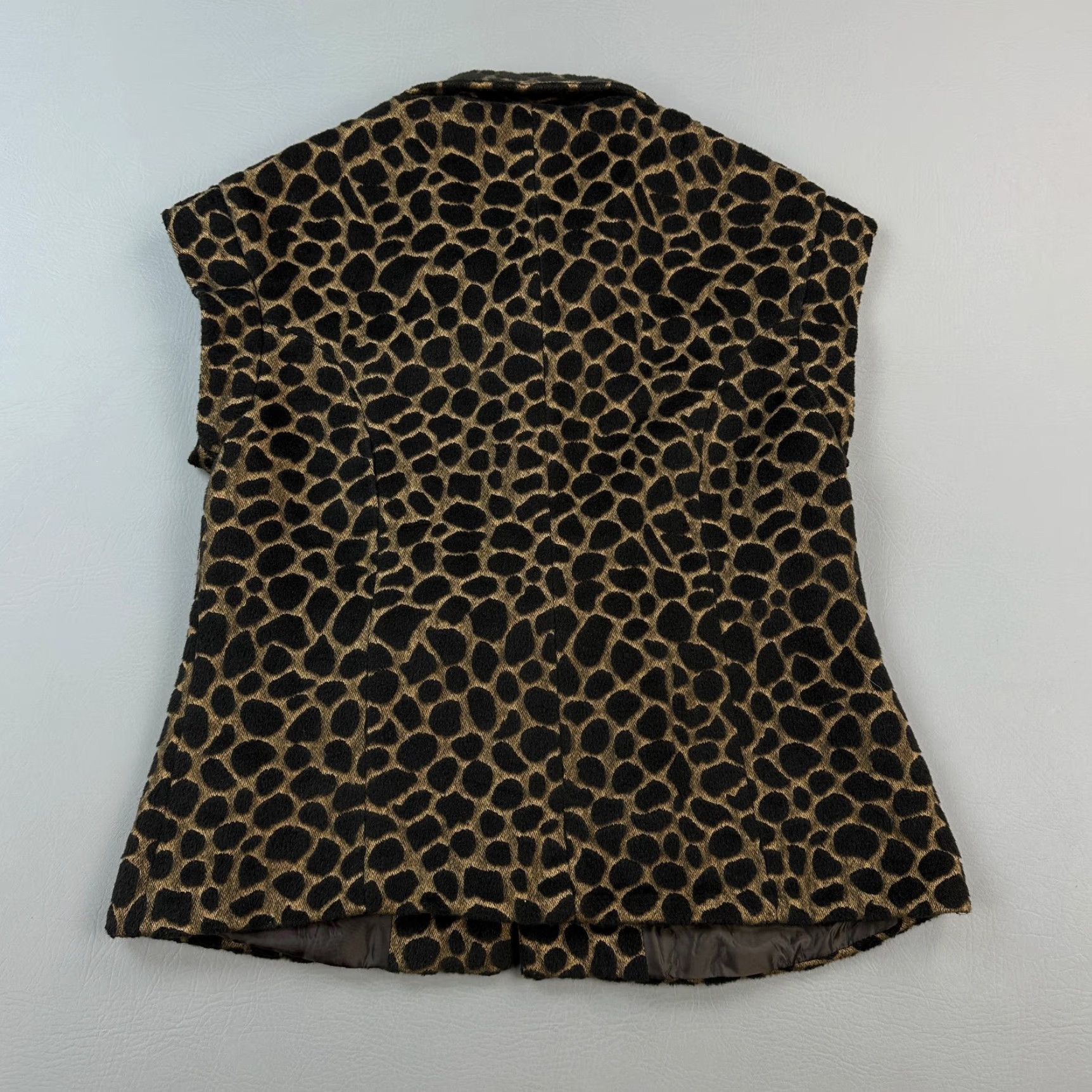 Anthropologie Luii Jacket Women's XL Leopard Print Belted Dress Coat Sleeveless Size XL / US 12-14 / IT 48-50 - 7 Thumbnail