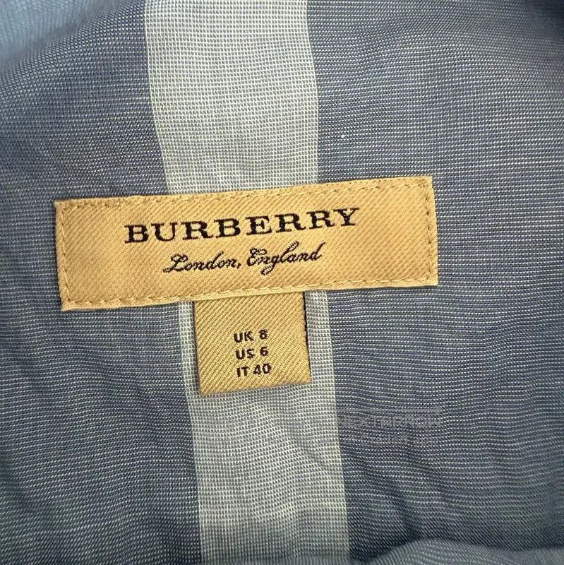 Burberry Burberry Light Blue Cotton Checked Dress. Size M / US 6-8 / IT 42-44 - 6 Thumbnail
