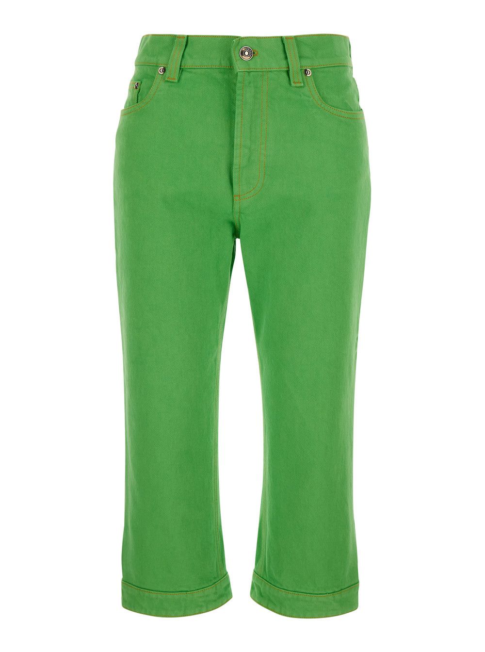 Versace 'Capri' Green Five-Pocket Jeans with Medusa Patch on the Back In cotton for Women Size 26" / US 2 / IT 38 - 1 Thumbnail