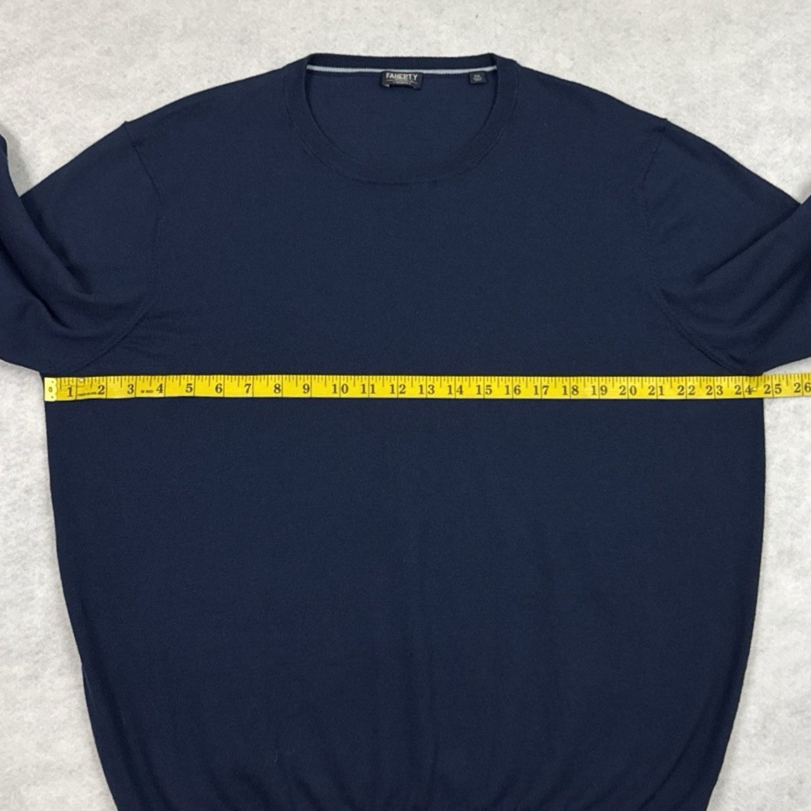 Faherty Faherty Reserve Sweater Mens XXL Navy Blue Crewneck Cotton Size US XXL / EU 58 / 5 - 5 Thumbnail