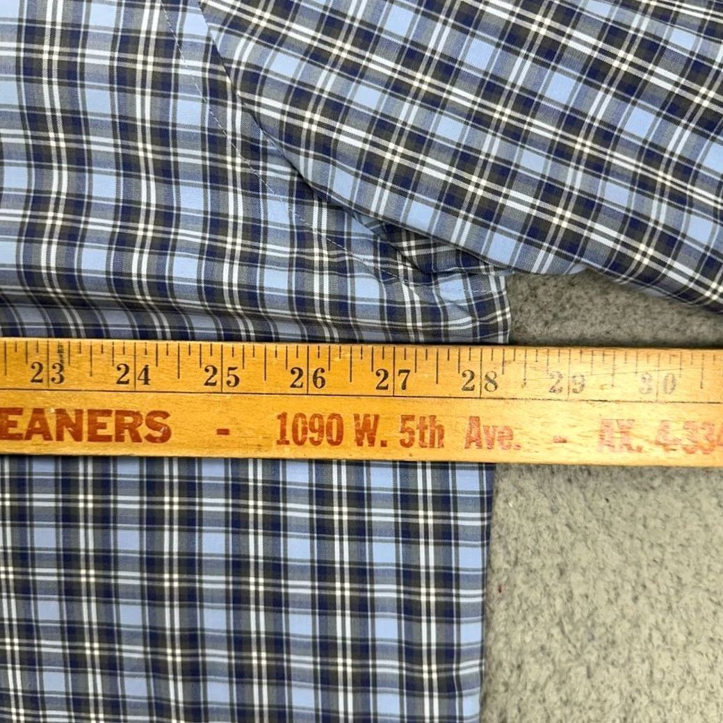 Jos. A. Bank Jos. A. Bank Traveler Travel Tech Button Up Shirt Mens 2XL Blue Plaid Tailored Size US XXL / EU 58 / 5 - 6 Thumbnail