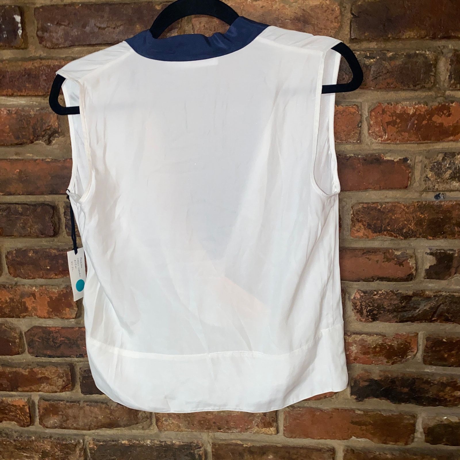 Other NWT Symphony + Note White Surplice Sleeveless Blouse Small Size S / US 4 / IT 40 - 6 Thumbnail