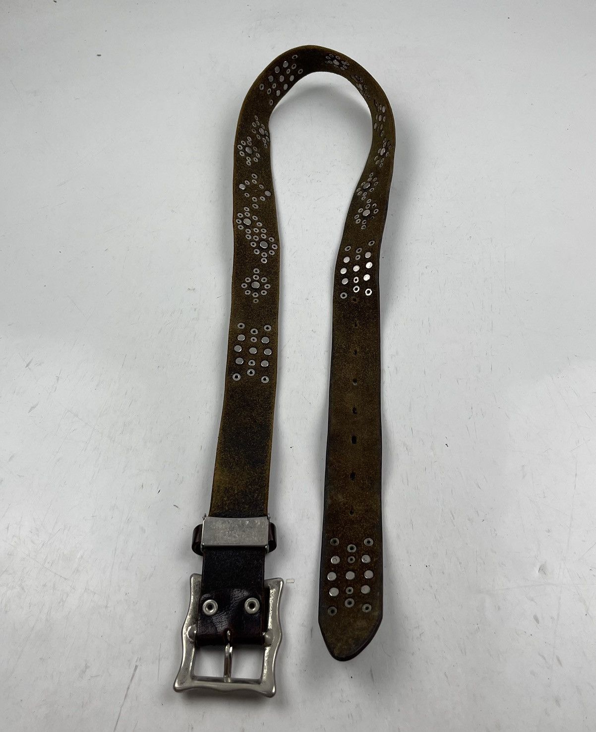 Seditionaries distressed studded leather belt tc42 Size 40 - 2 Thumbnail