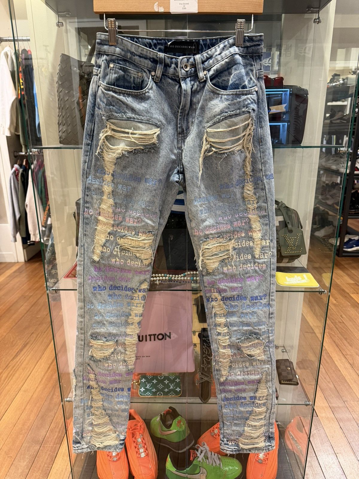 Who Decides War Who Decides War Sand Scripture Denim Jeans Size US 28 / EU 44 - 1 Thumbnail