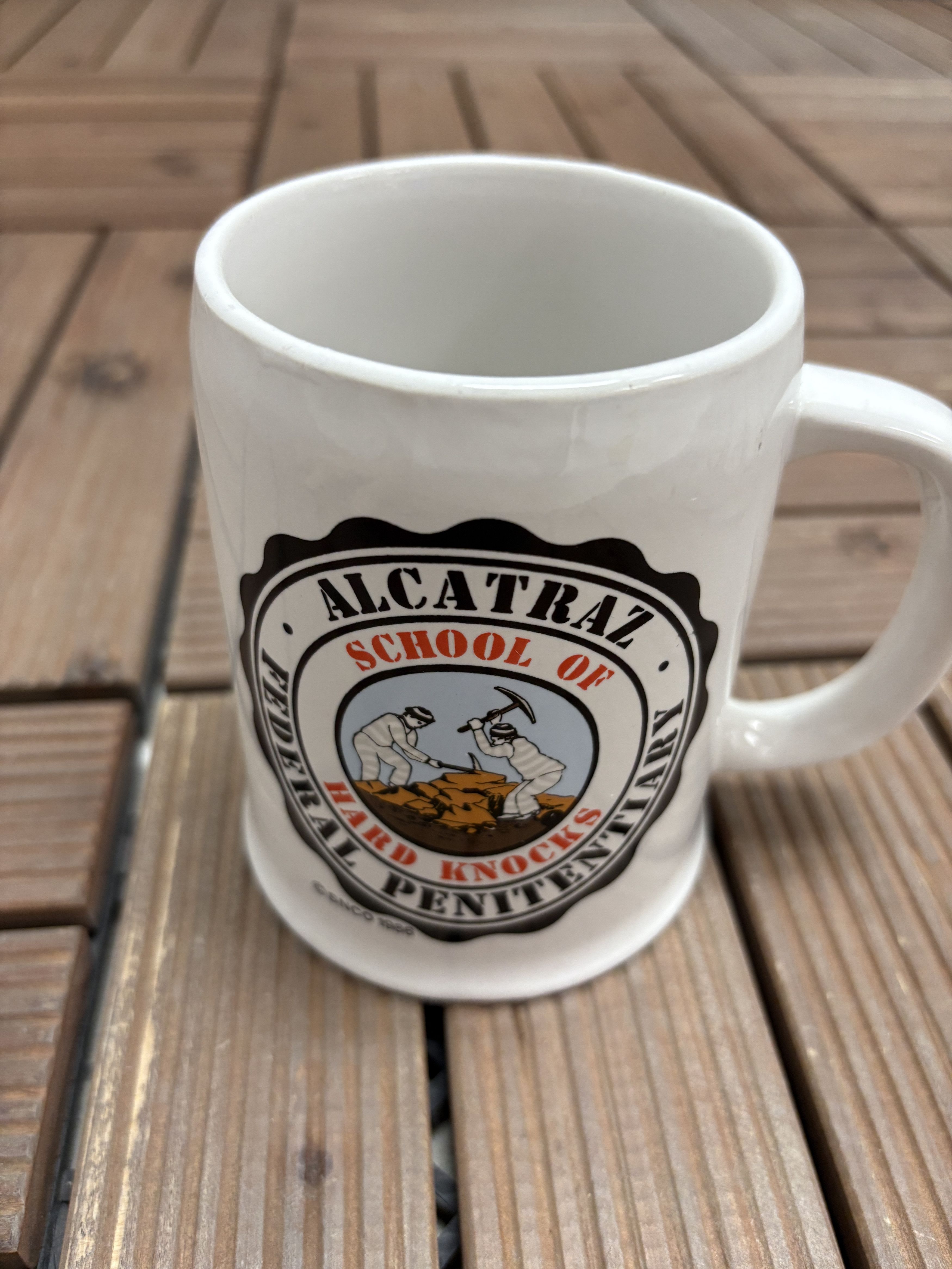 Vintage Alcatraz Federal Penitentiary School Hard Knocks Vintage Mug Size ONE SIZE - 1 Thumbnail