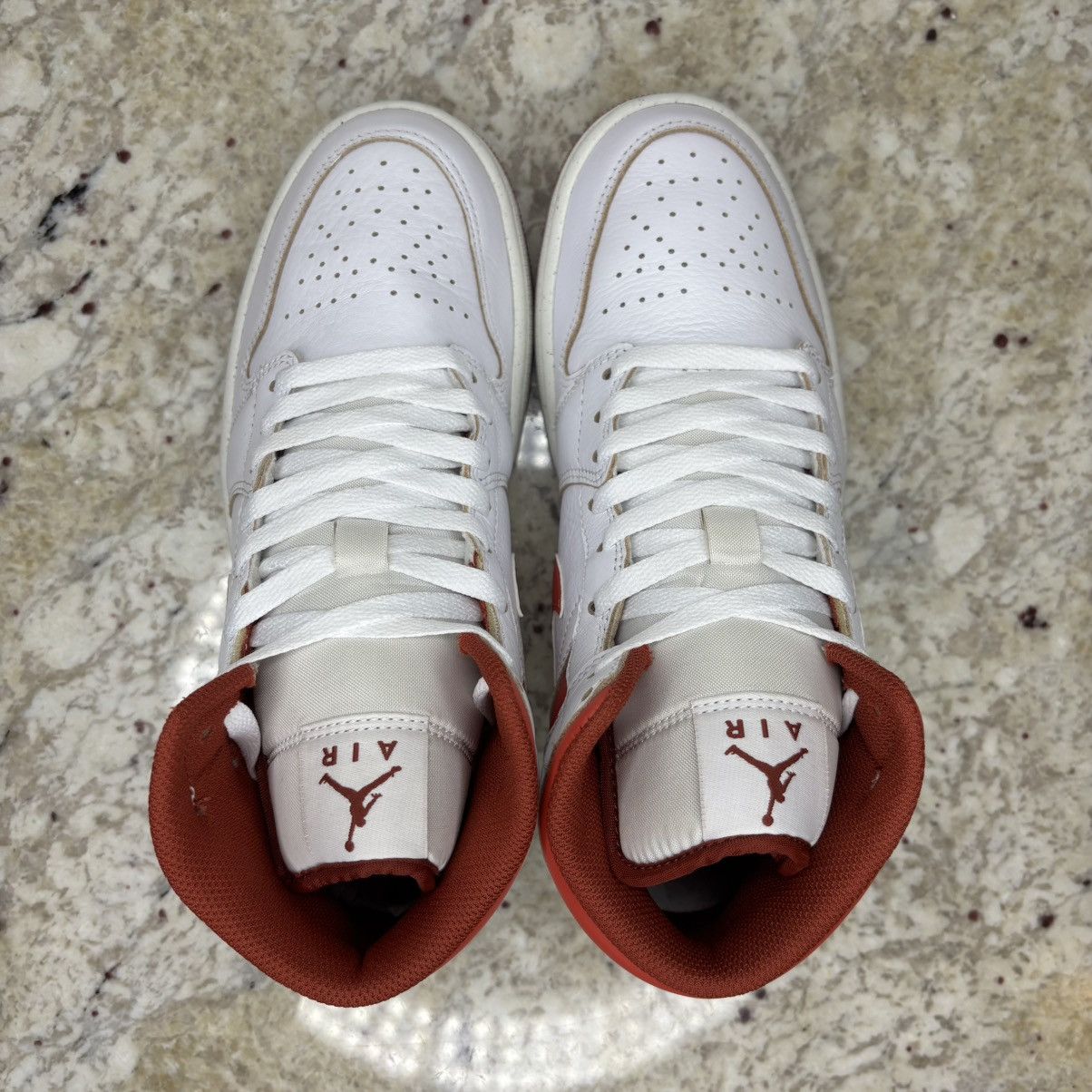 Jordan Brand Size 8 - Air Jordan 1 SE Mid White Dune Red Clean W/Box Size US 8 / EU 41 - 6 Thumbnail
