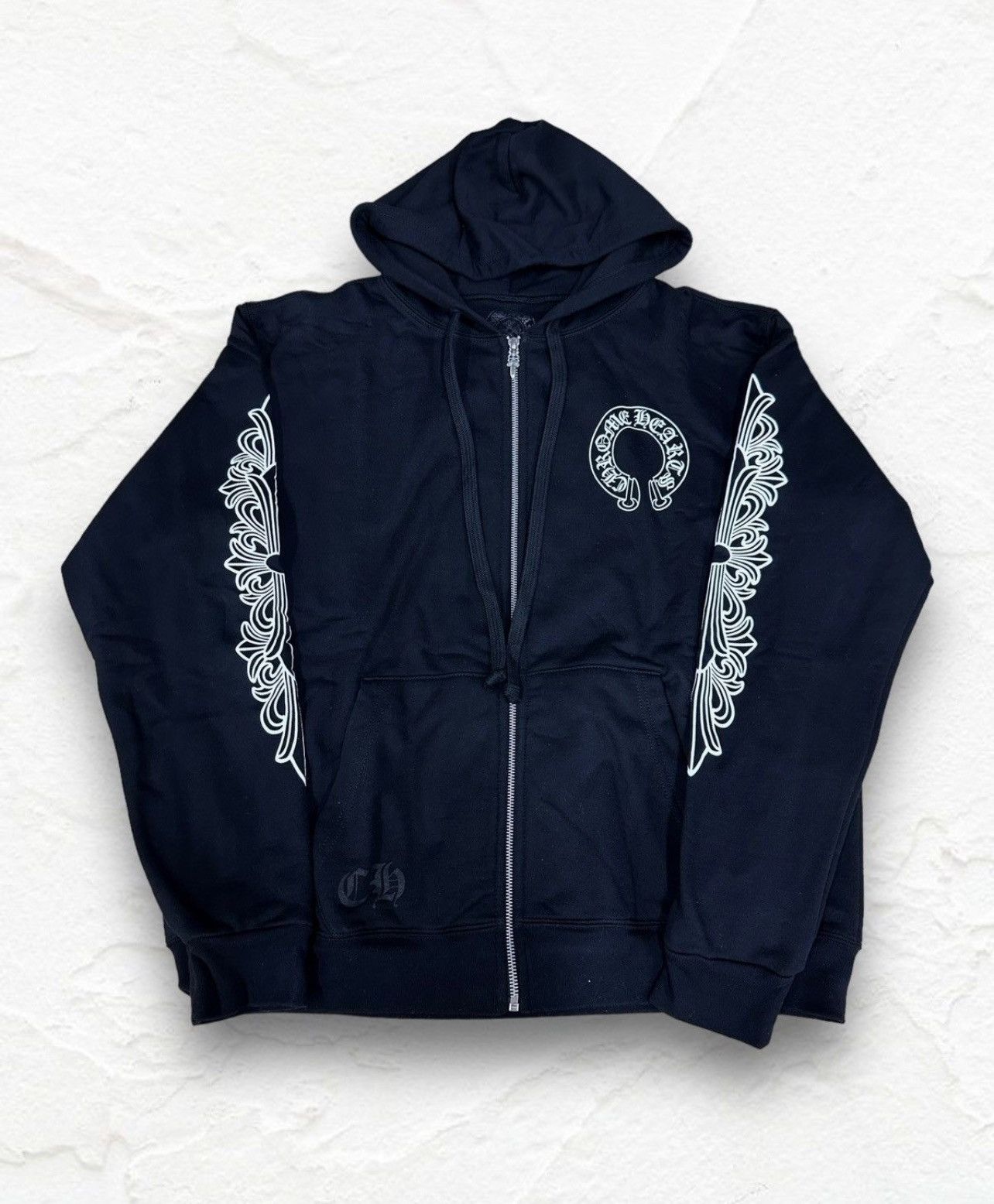 Chrome Hearts Chrome Hearts Horseshoe Floral Cross Sleeve