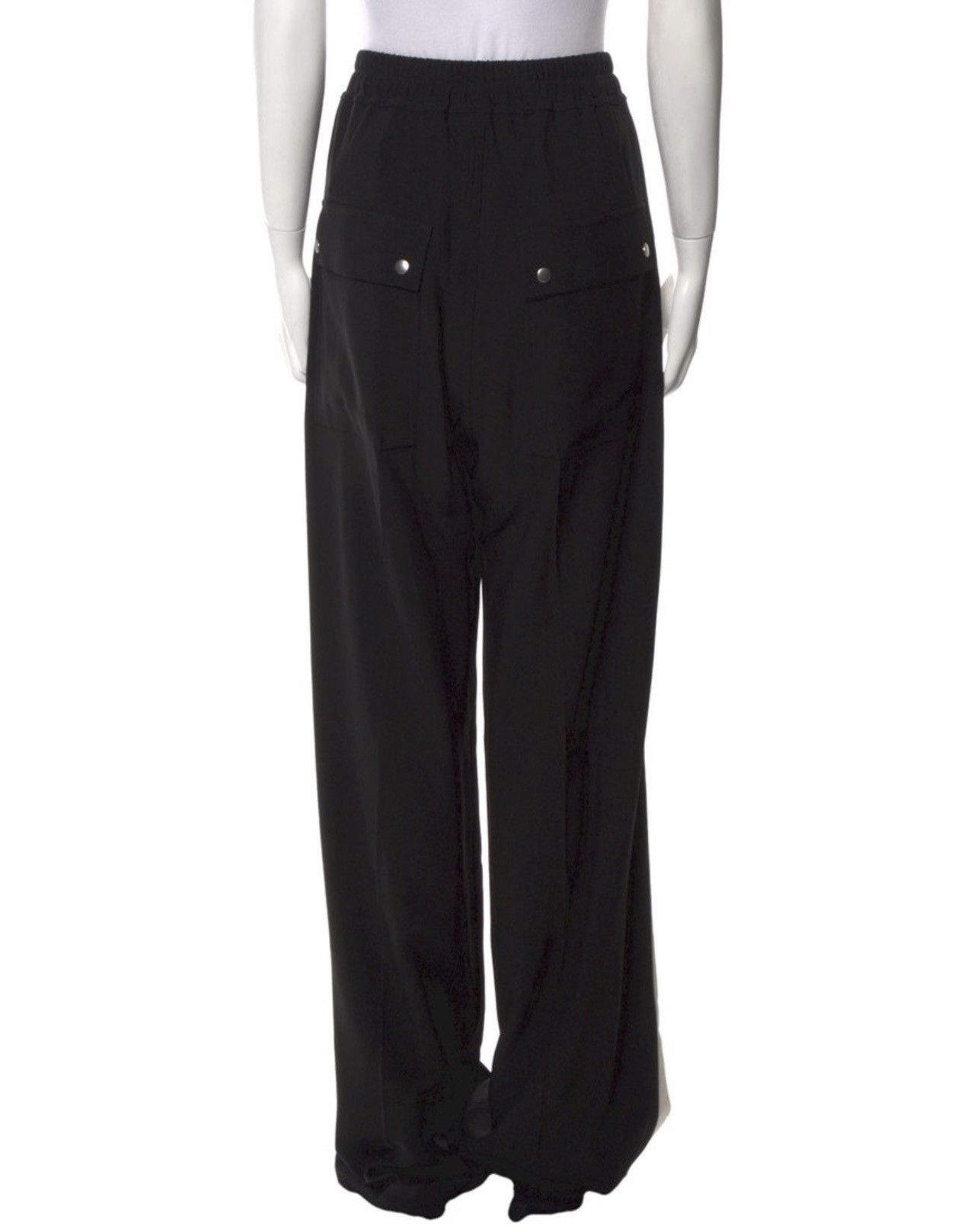 Rick Owens Rick Owens Geth Belas Wide Leg Trousers in 0908 Black/Pearl Size US 27 - 3 Thumbnail