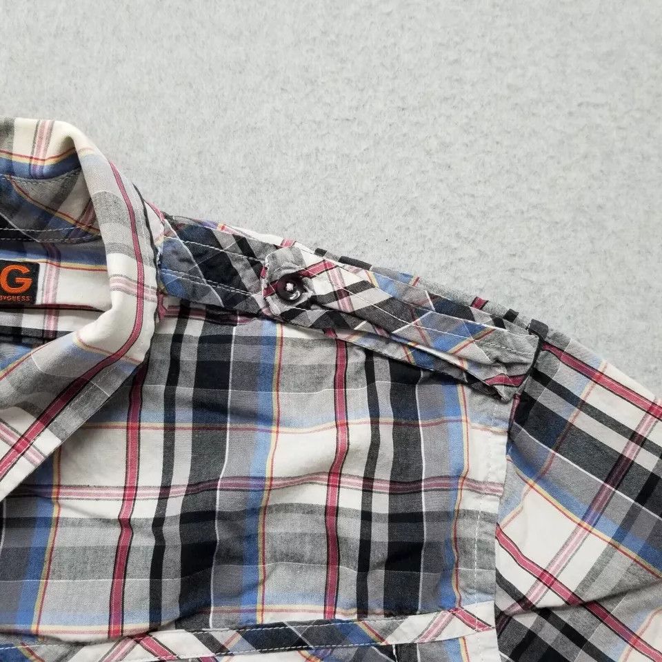 Guess Guess Shirt Mens 2XL Plaid Button Up Short Sleeve Cotton Size US XXL / EU 58 / 5 - 6 Thumbnail
