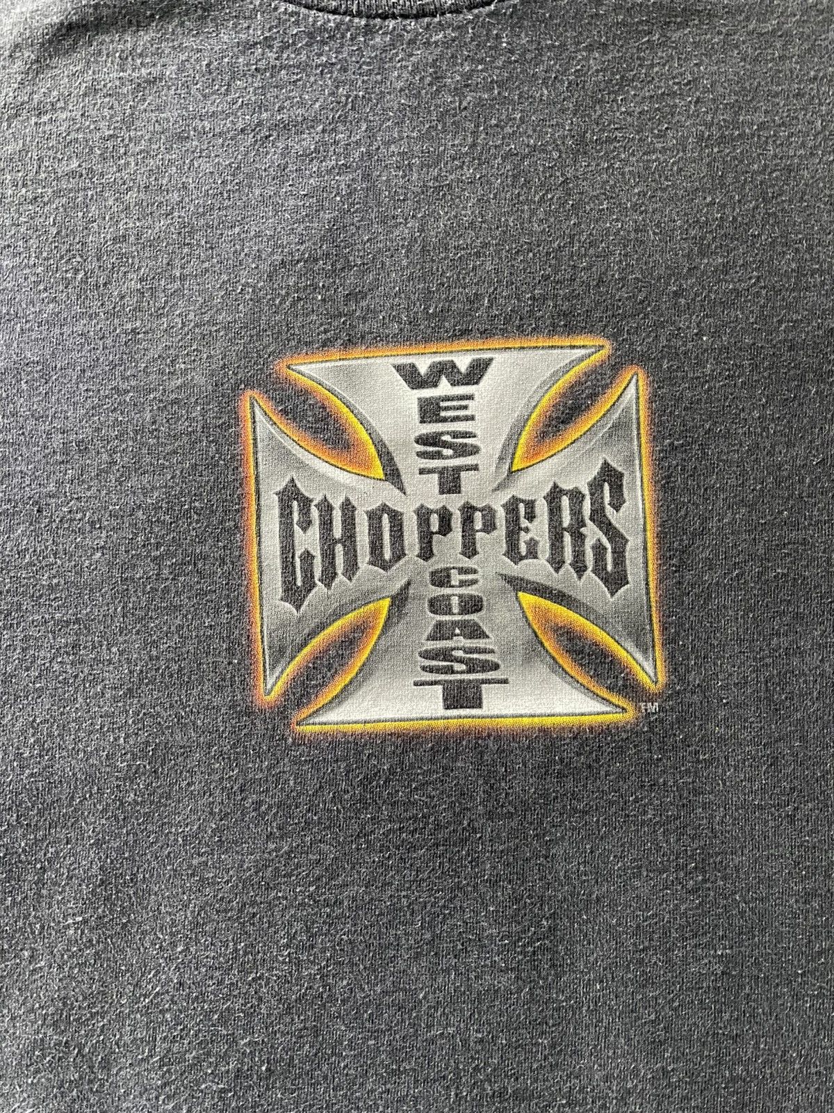 West Coast Choppers VINTAGE WEST COAST CHOPPERS LONG BEACH CA TEE VERY RARE Size US XL / EU 56 / 4 - 3 Thumbnail