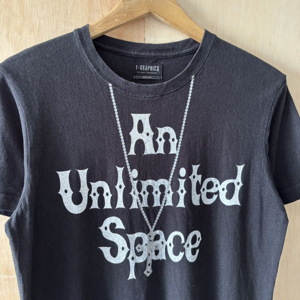 Japanese Brand Y2K Gothic Grunge Poem Style Cross Necklace Art Tee Size US M / EU 48-50 / 2 - 2 Thumbnail