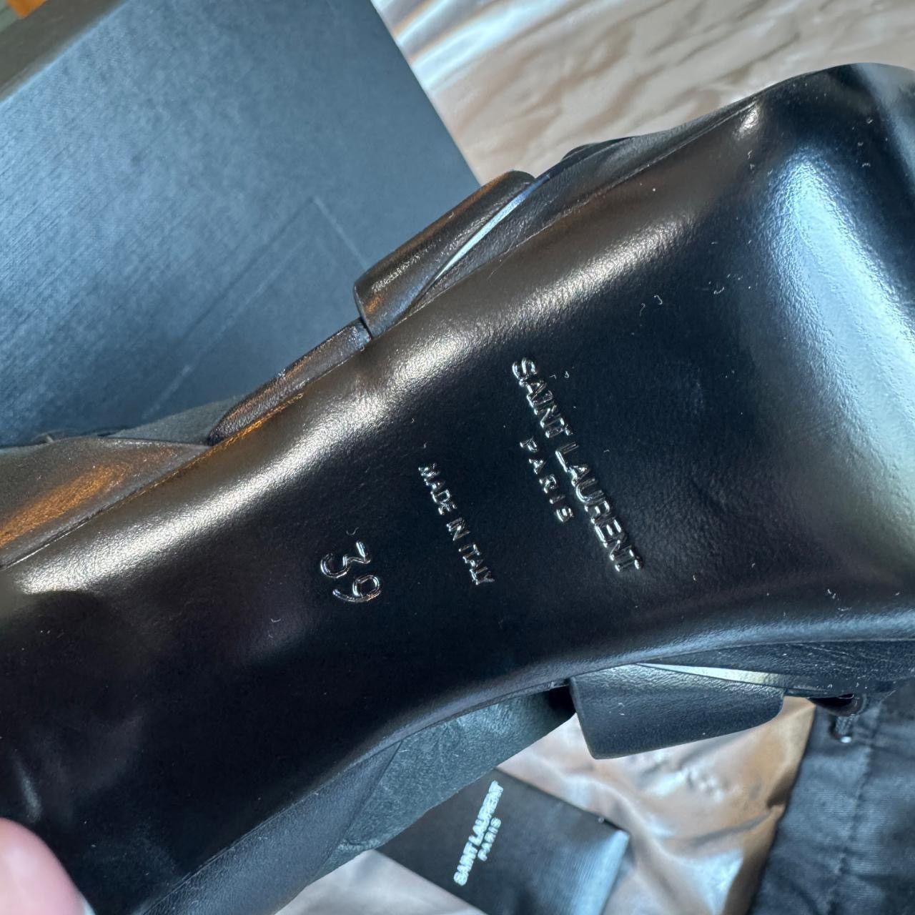 Saint Laurent Paris Yves Saint Laurent Black Tribute Heels Size US 9 / IT 39 - 7 Thumbnail