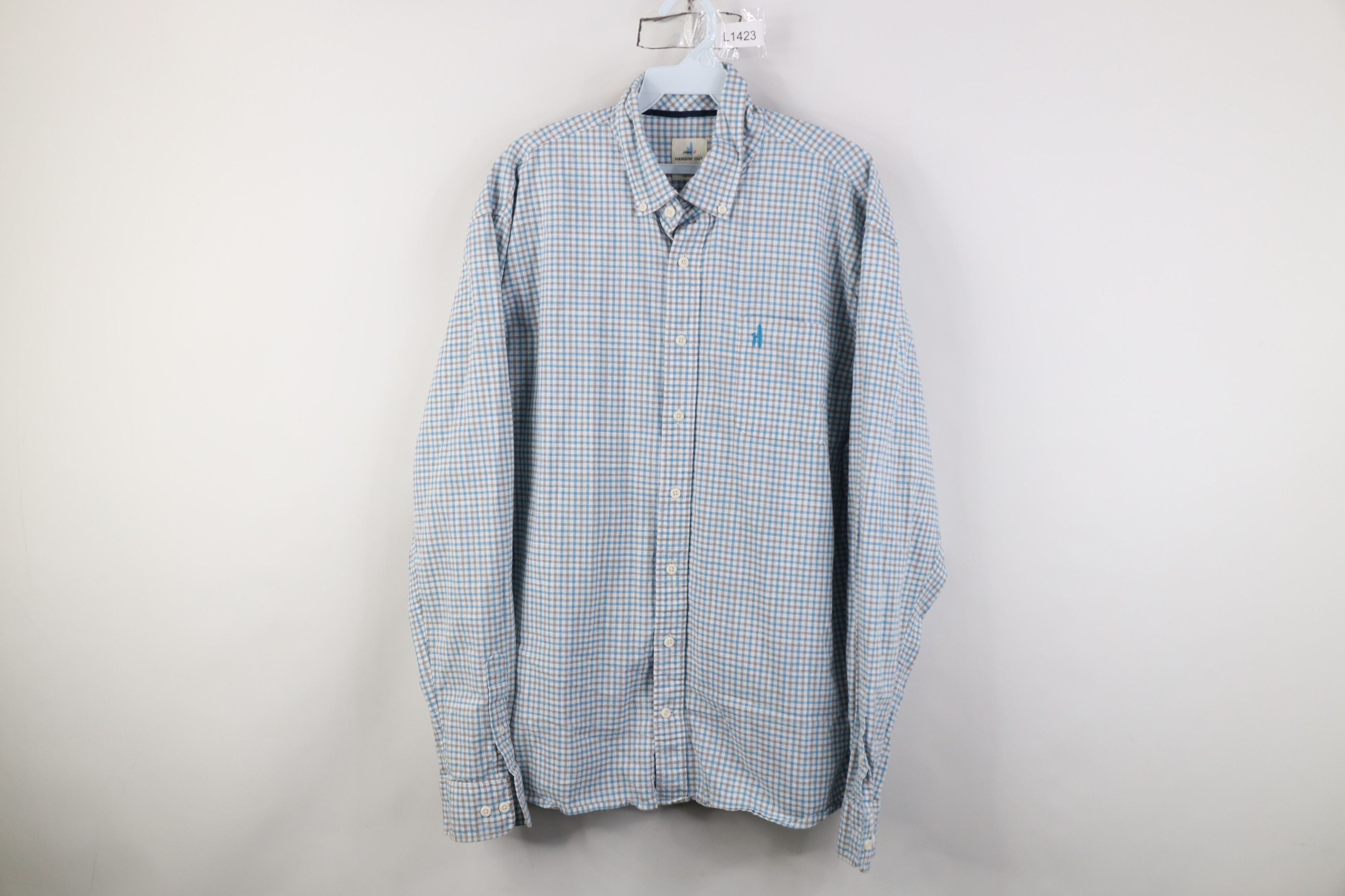 johnnie-O Johnnie O Hangin Out Weave Collared Button Down Shirt Plaid Size US XL / EU 56 / 4 - 1 Thumbnail