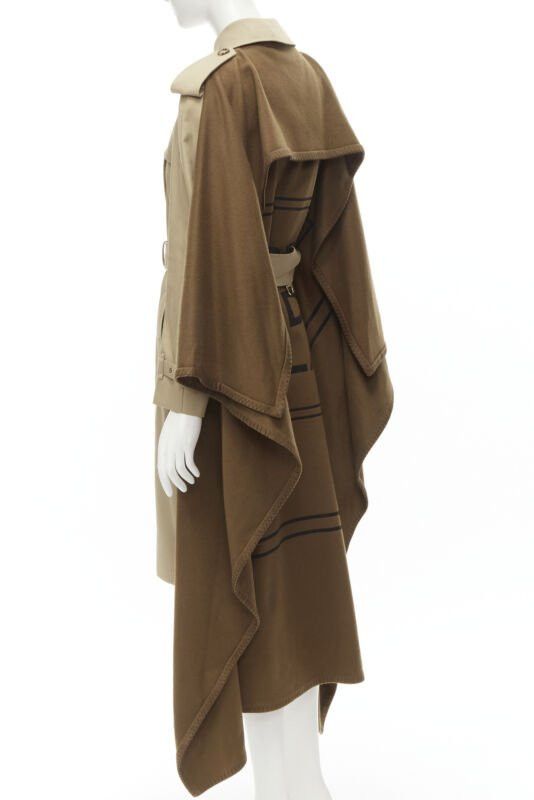 Burberry BURBERRY Tisci cashmere logo blanket beige gabardine cotton trench coat UK4 S Size XS / US 0-2 / IT 36-38 - 1 Thumbnail