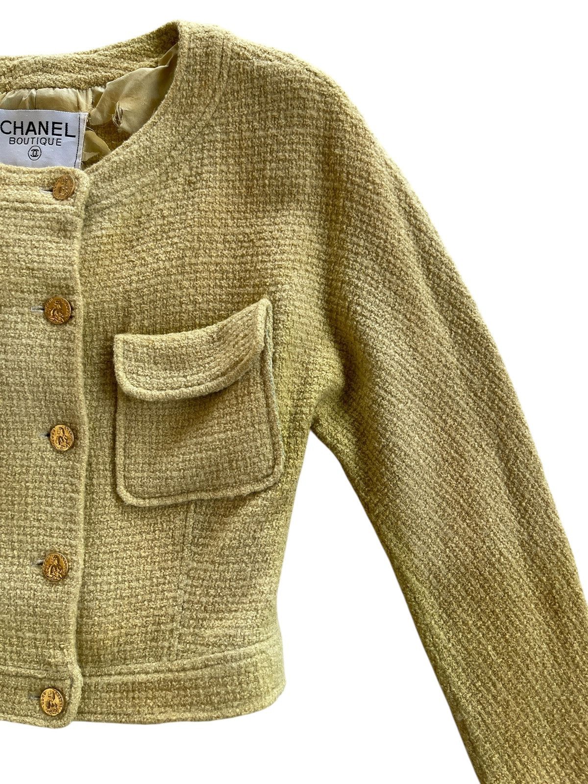 Chanel Vintage Chanel Tweed Cropped Jacket Size XS / US 0-2 / IT 36-38 - 8 Thumbnail