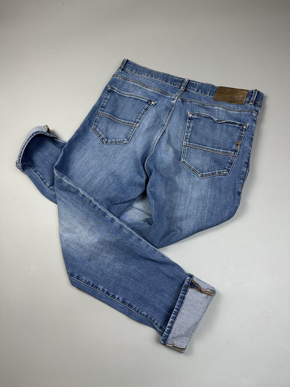 Trussardi Trussardi Tapered Washed Blue Jeans Size US 33 - 1 Thumbnail