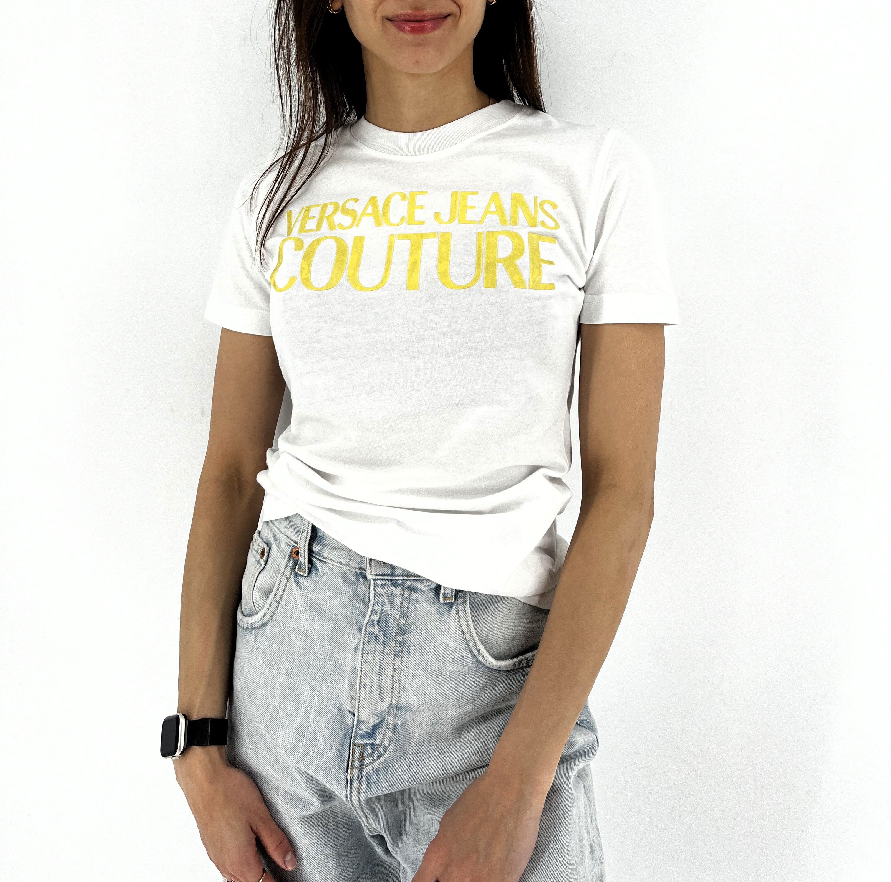 Versace VERSACE JEANS COUTURE GOLD LOGO T SHIRT-WHITE Size M / US 6-8 / IT 42-44 - 2 Thumbnail