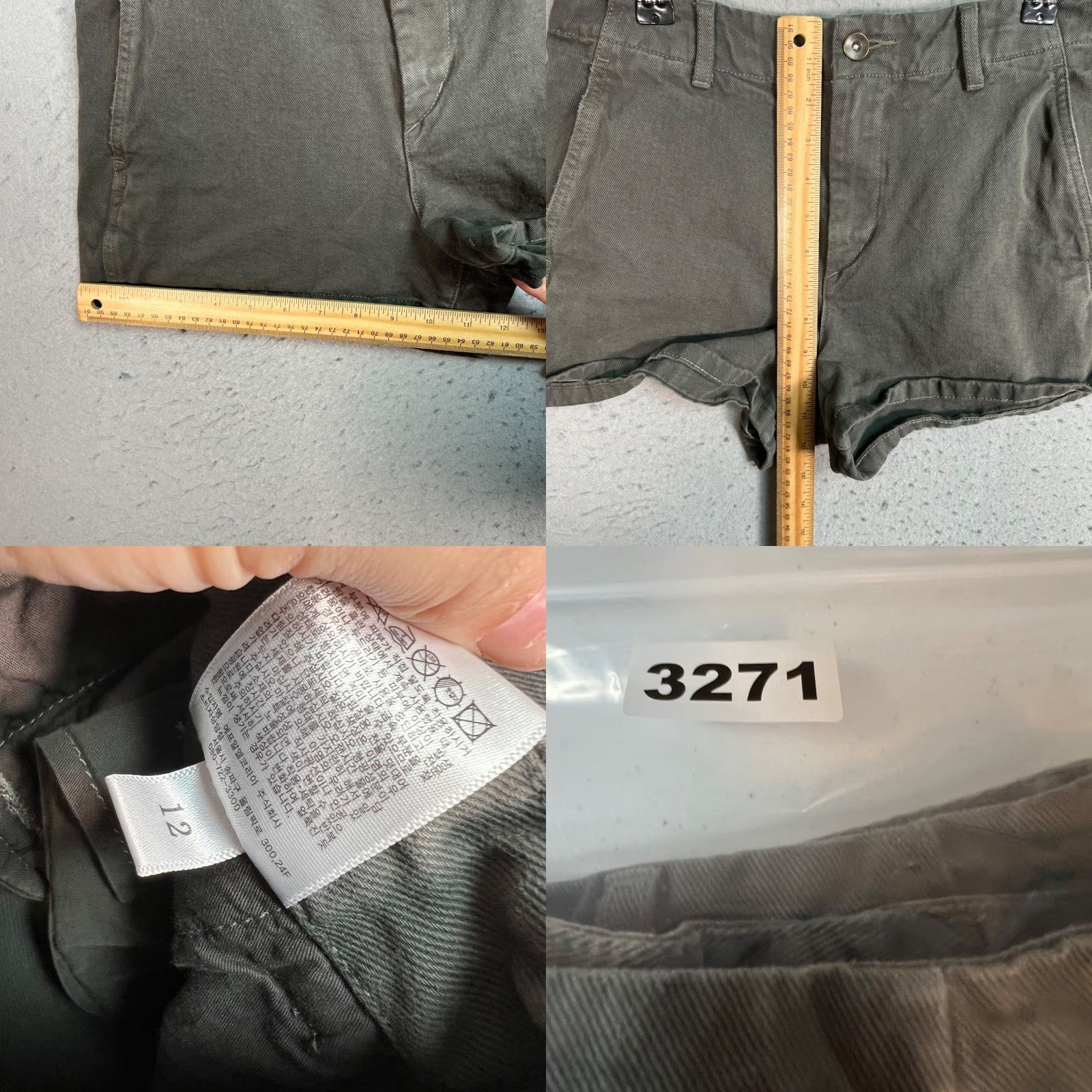 Uniqlo Uniqlo U Womens Size 24 Olive Green Cotton Chino Shorts Shirt? Size 42" / US 20 - 8 Thumbnail