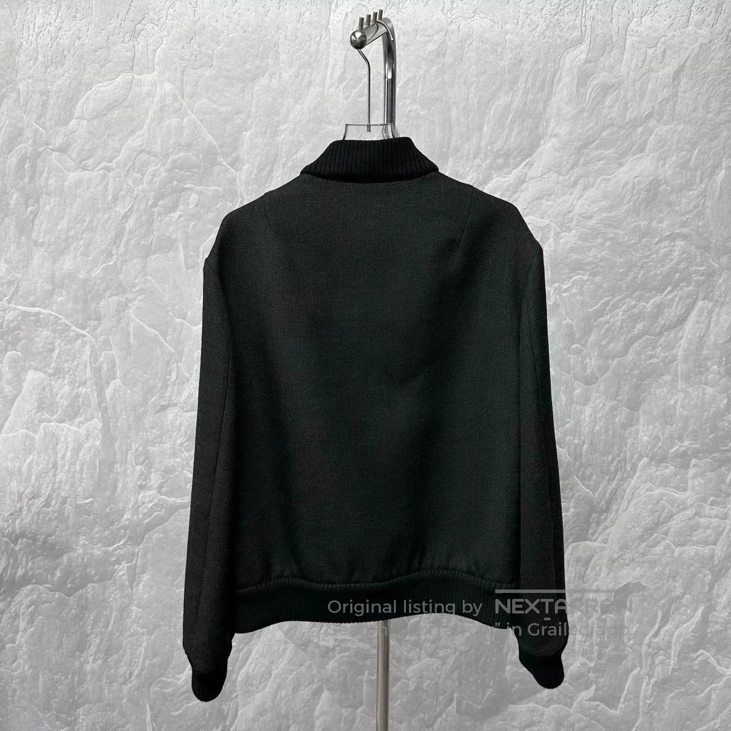 Prada prada black leather wool blend bomber jacket. Size US L / EU 52-54 / 3 - 4 Thumbnail