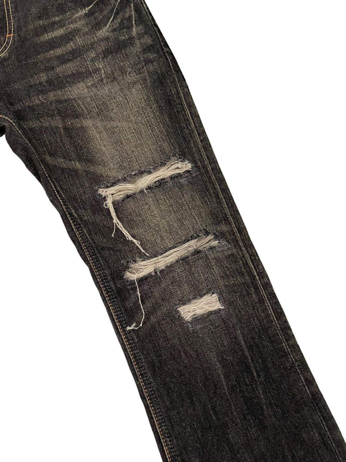 Japanese Brand Flare Jeans Wrangler Faded Distress Boot Cut 7🟦2 Size US 29 - 7 Thumbnail