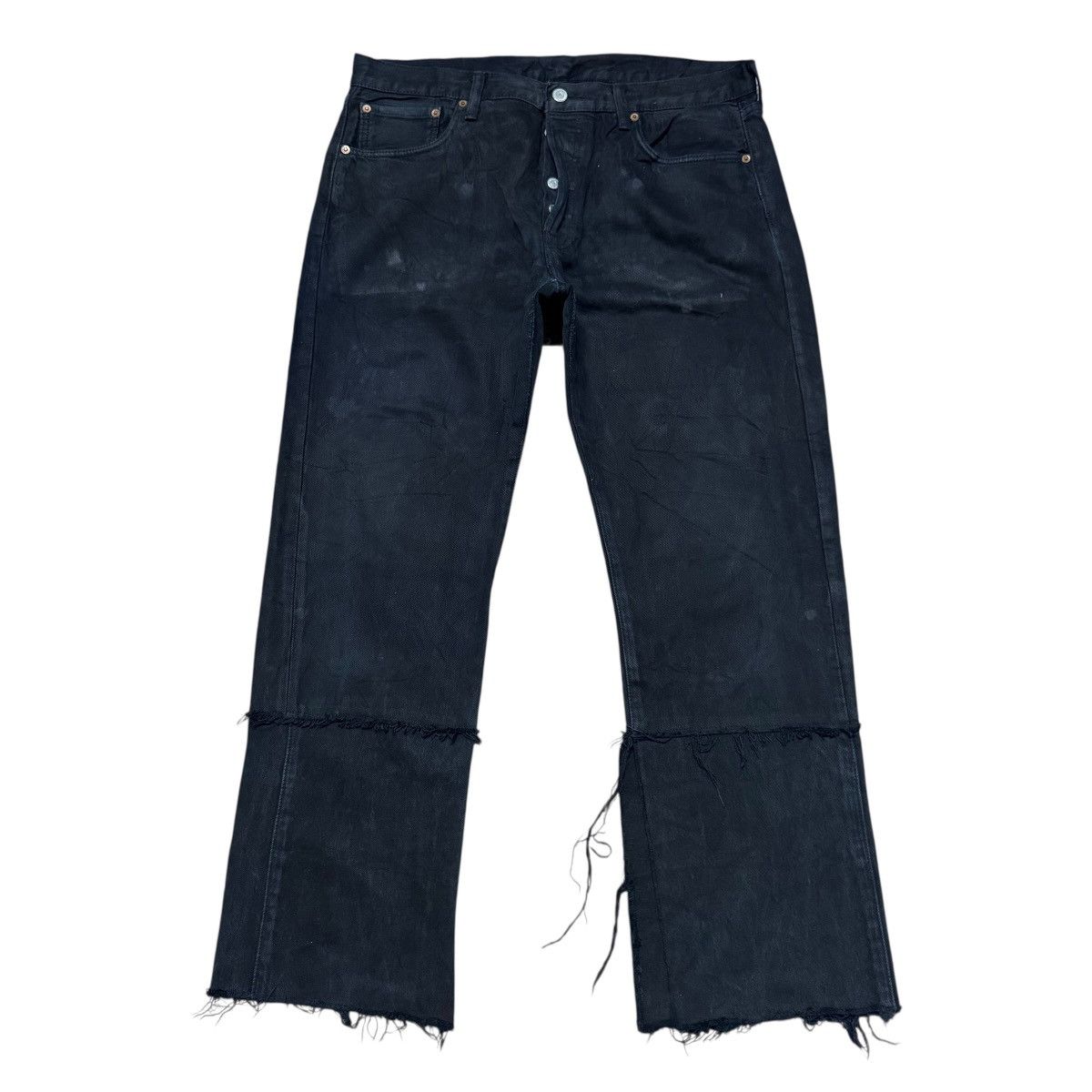 Beams Japan × Levi's Remake By AND TEMA Levis 501 Black Denim Jeans Open Leg Size US 36 / EU 52 - 3 Thumbnail