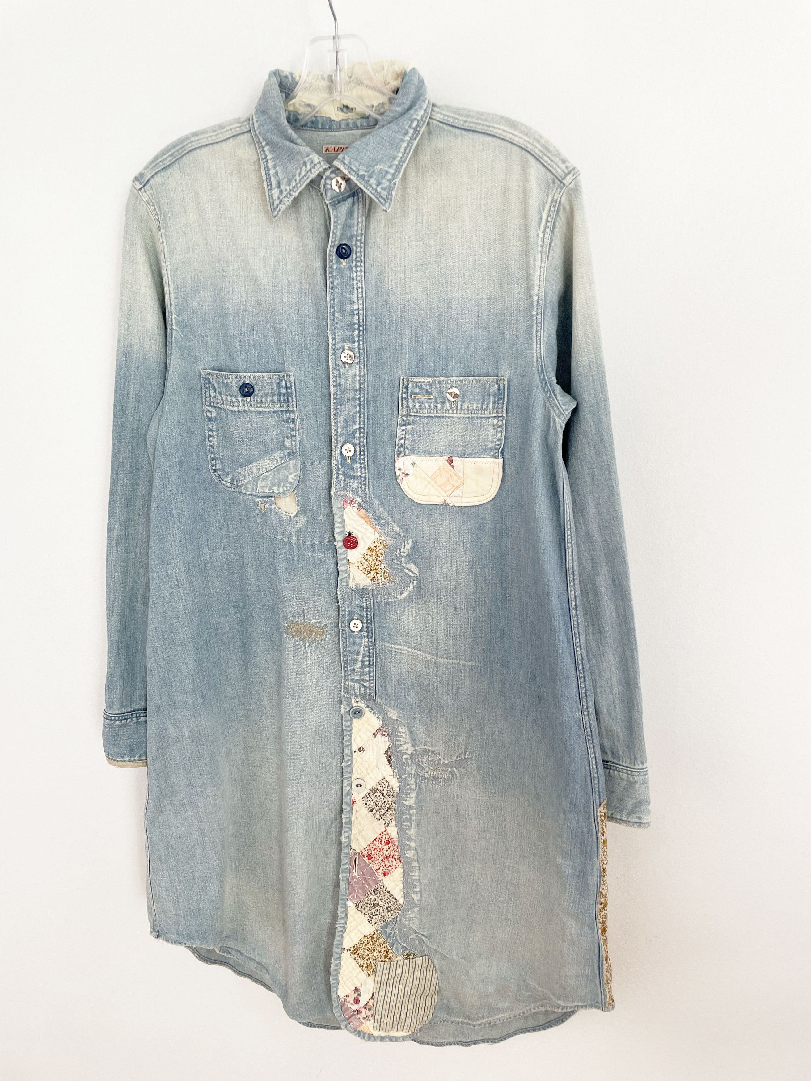 Kapital Kountry Patchwork Denim Dress Size S / US 4 / IT 40 - 2 Thumbnail