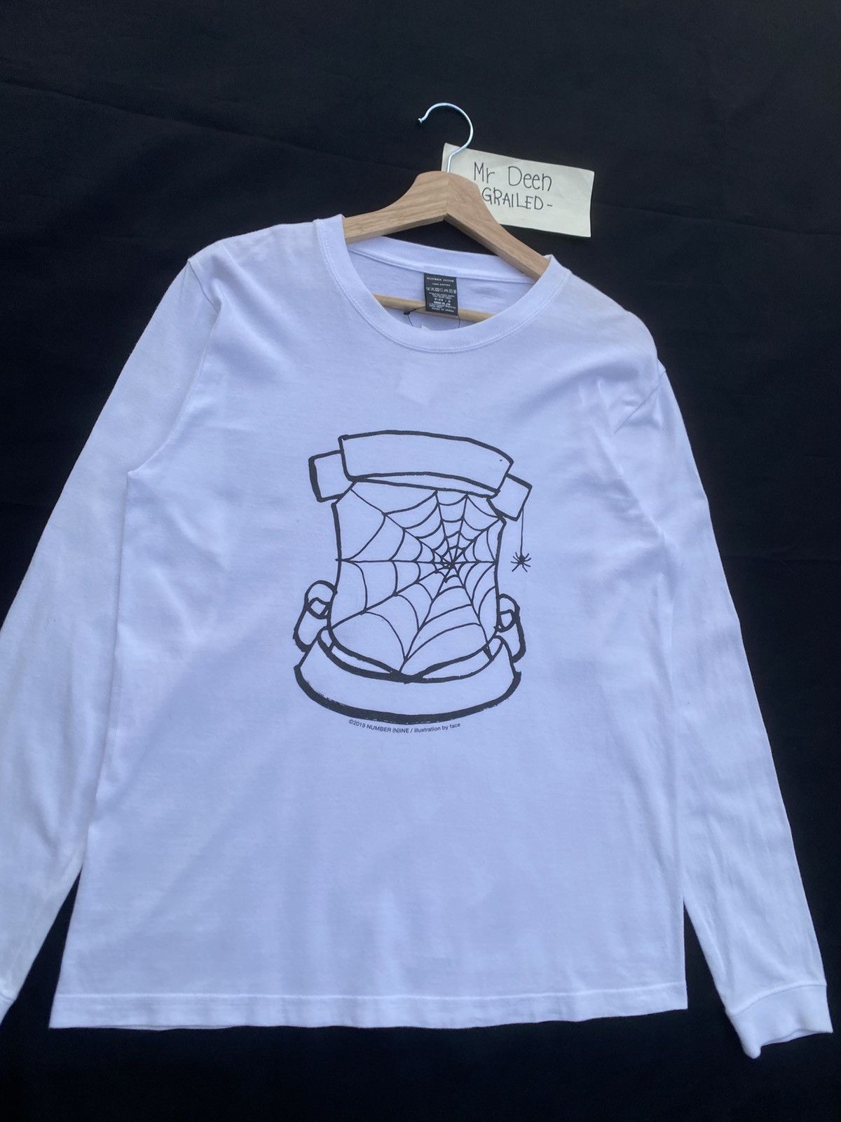 Number (N)ine Rare Number Nine Illustration For Face Lambretta Longsleeve Size US M / EU 48-50 / 2 - 6 Thumbnail