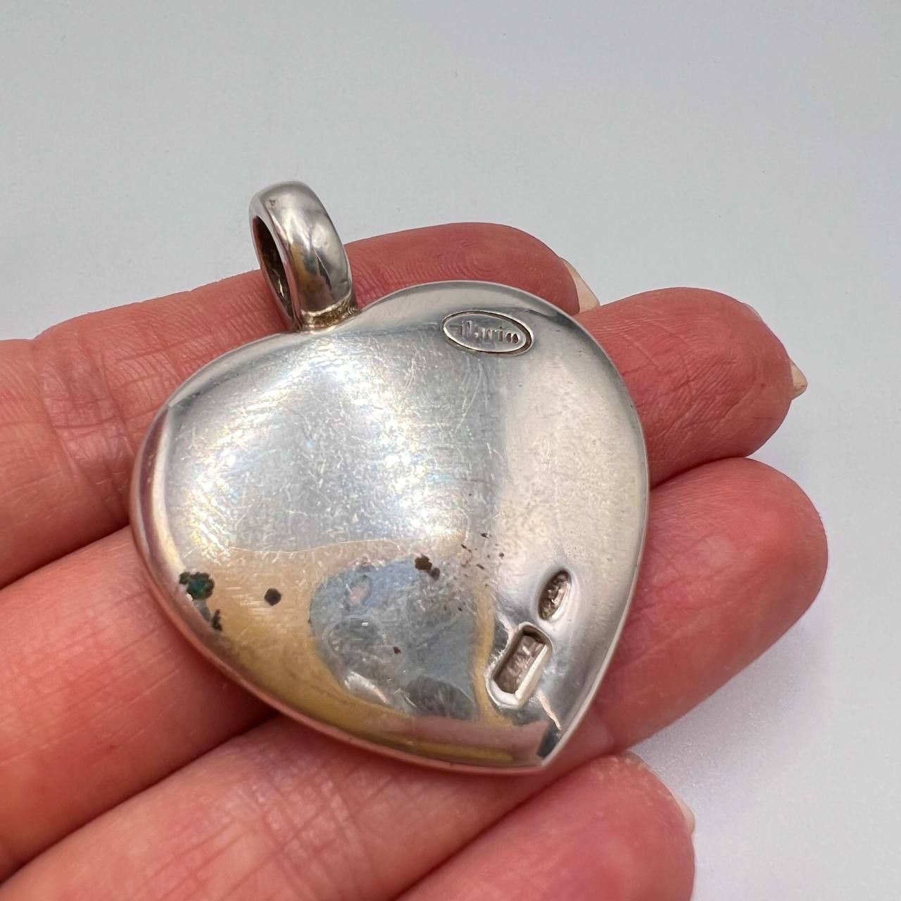 Sterling Silver Vintage Sterling Silver 925 Abalone Pendant Heart 22.5g Size ONE SIZE - 2 Thumbnail