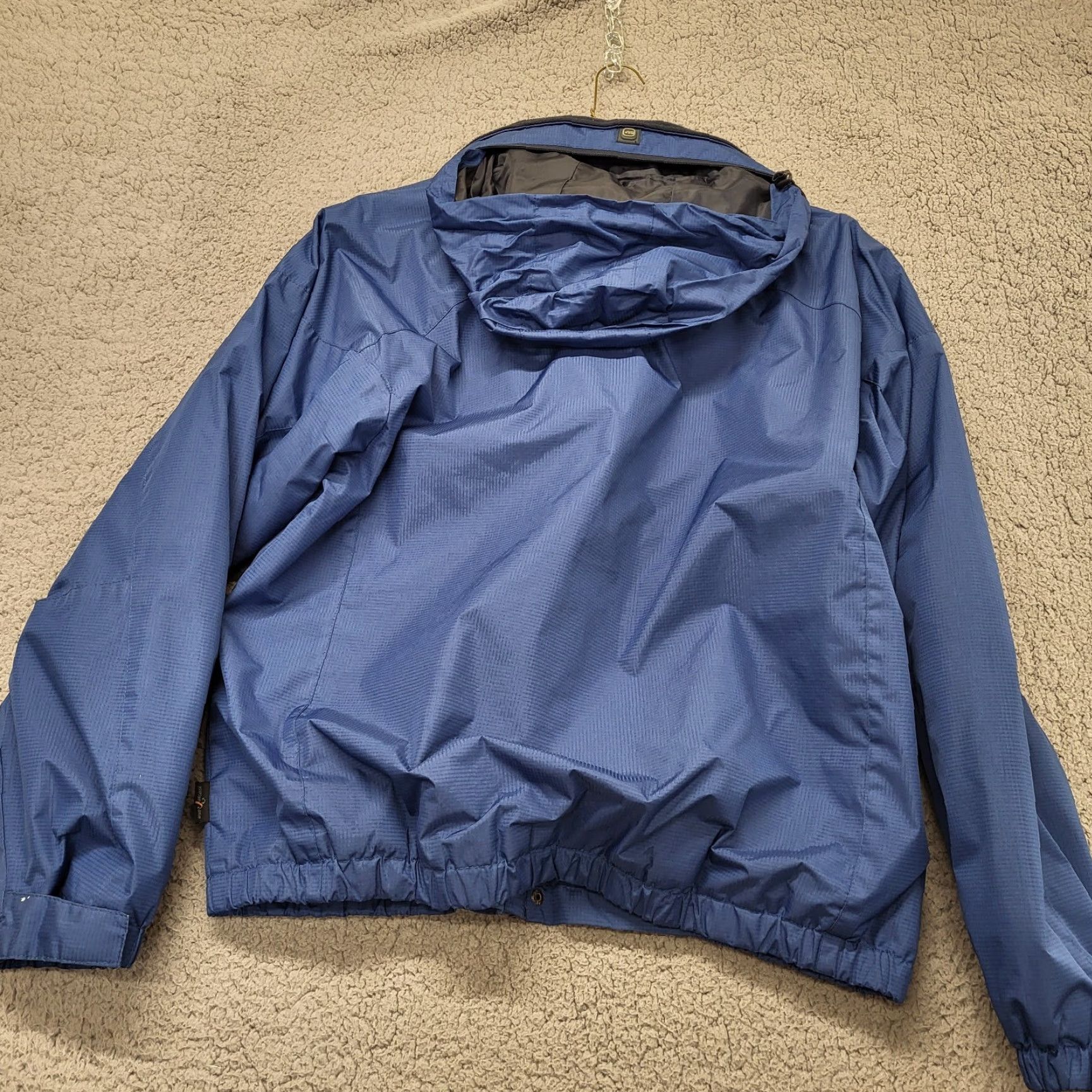 Free Country Free Country Windbreaker Coat Mens Large Blue Zip Hood Water Resistant Jacket/Coat Size US L / EU 52-54 / 3 - 5 Thumbnail
