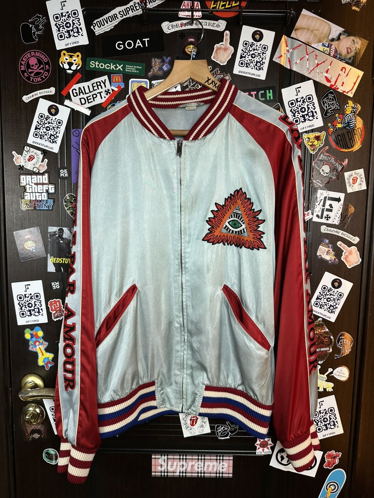 Gucci Gucci 2017 Amour illuminati Silk Bomber XXL Size US XL / EU 56 / 4 - 2 Thumbnail