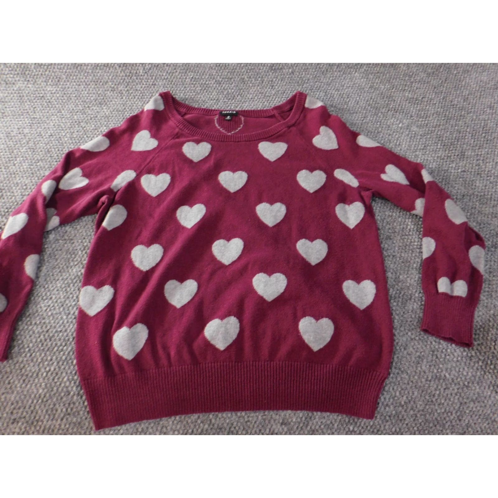 Torrid Torrid Purple 0X Plus Cotton Cable-Knit Crewneck Pullover Women Raglan Long Sleeve Sweater, Casual, Winter, Solid, Button Accents Size XL / US 12-14 / IT 48-50 - 4 Thumbnail